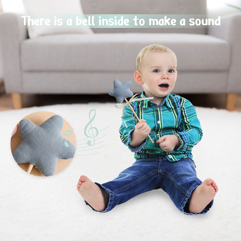 1PC ベビーガラガラおもちゃブナ木製スター木製魔法の杖木製 - Baby Nursery Hospital のレビューと価格