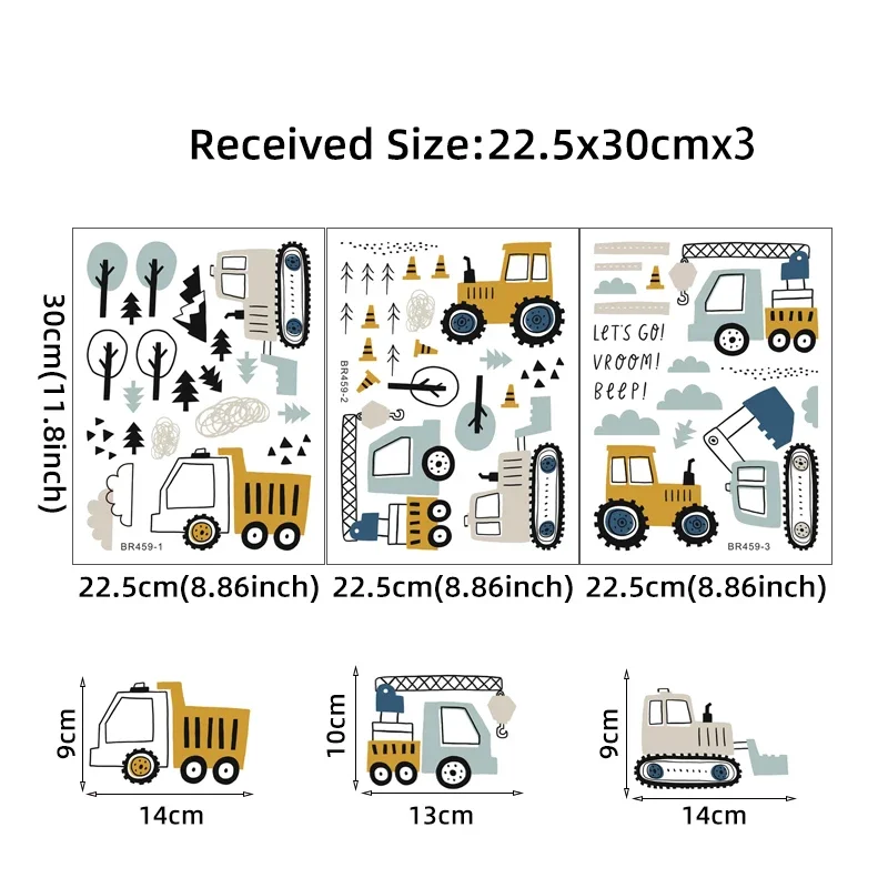 手描きのかわいい車貨物トラックの壁のステッカーキッズルーム車 - Baby Nursery Wall Decals のレビューと価格