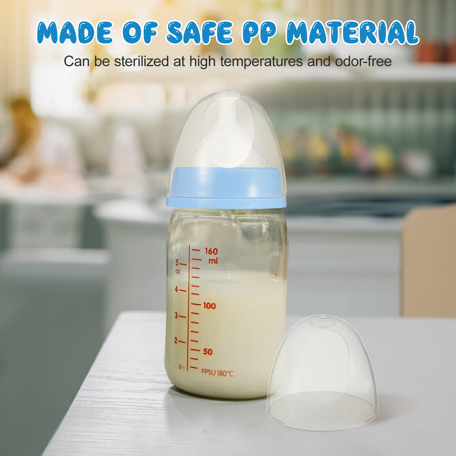 交換用プラスチック製哺乳瓶キャップ、漏れ防止ミルク哺乳瓶蓋、 - Nursing Cover Breastfeeding のレビューと価格