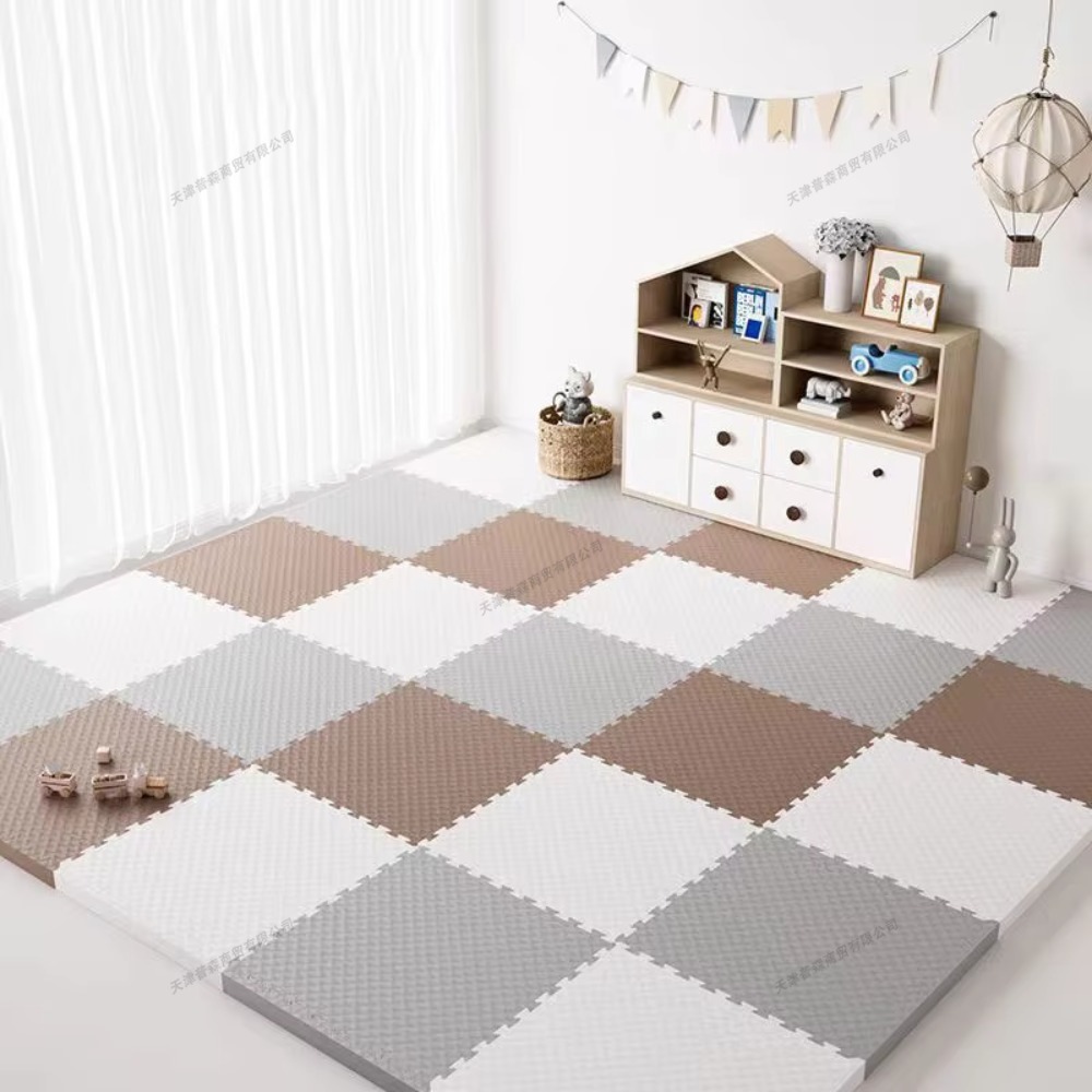 12枚入り 厚さ2.5cm ベビー プレイマット 60x60 - Baby Nursery Music のレビューと価格