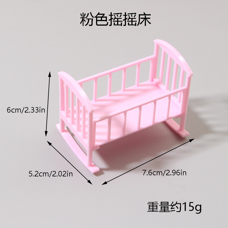 1:12 ドールハウス ミニベビーベッド ロッキングベッド  - Baby Nursery Furniture Sets のレビューと価格
