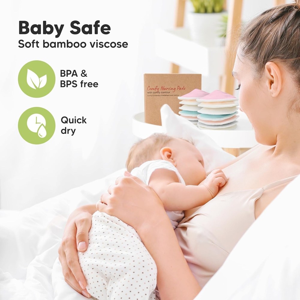 ABXE-再利用可能な乳首カバー-洗える授乳パッド（14枚入 - Nursing Cover Breastfeeding のレビューと価格