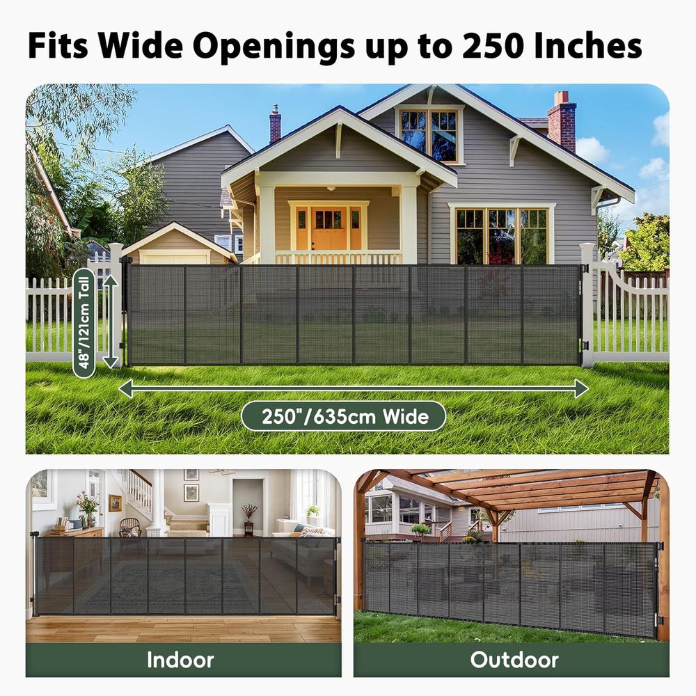 250インチ強化型エクストラワイドベビーゲート、伸縮式ドッグ - Baby Gate Extra Wide のレビューと価格