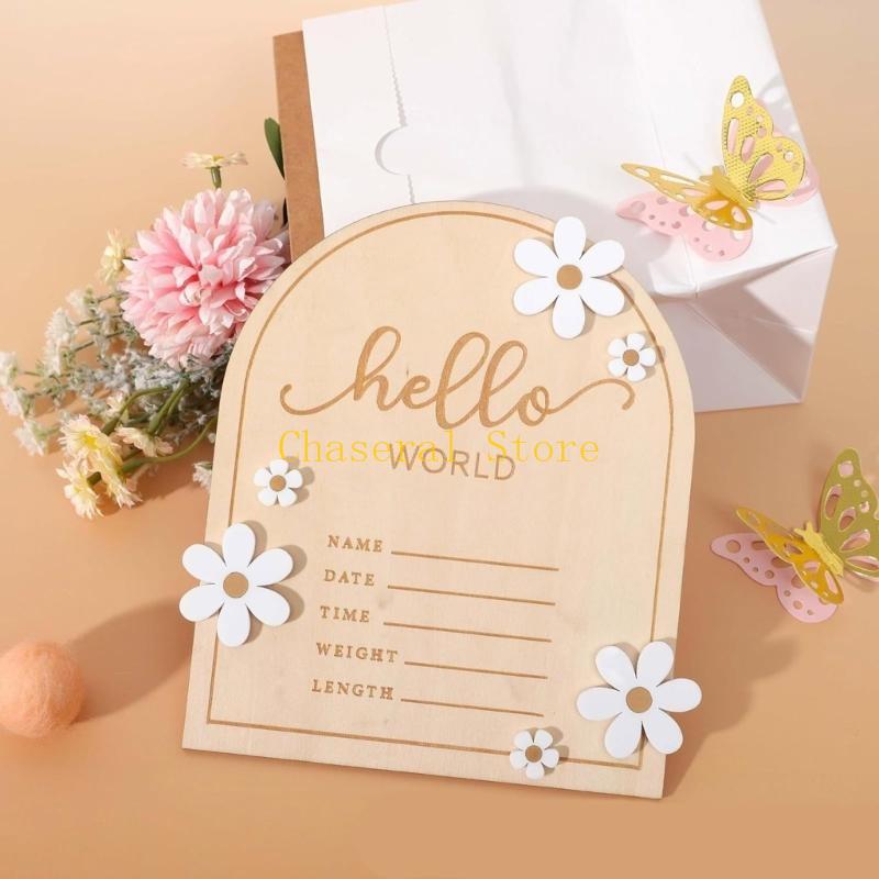 E7CE ハローサイン 木製ネームプレート 新生児 出産お知 - Baby Nursery Name Sign のレビューと価格