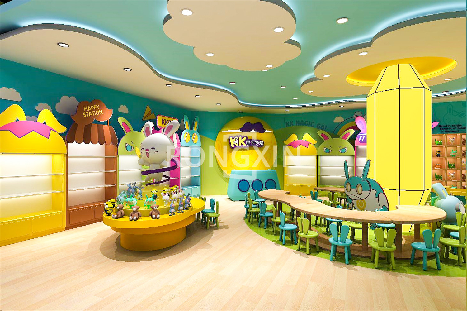 カスタマイズデザインの子供用保育園家具セット、キッズベビーテ - Baby Nursery Floating Shelves のレビューと価格