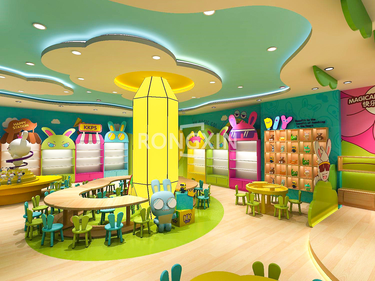 カスタマイズデザインの子供用保育園家具セット、キッズベビーテ - Baby Nursery Floating Shelves のレビューと価格