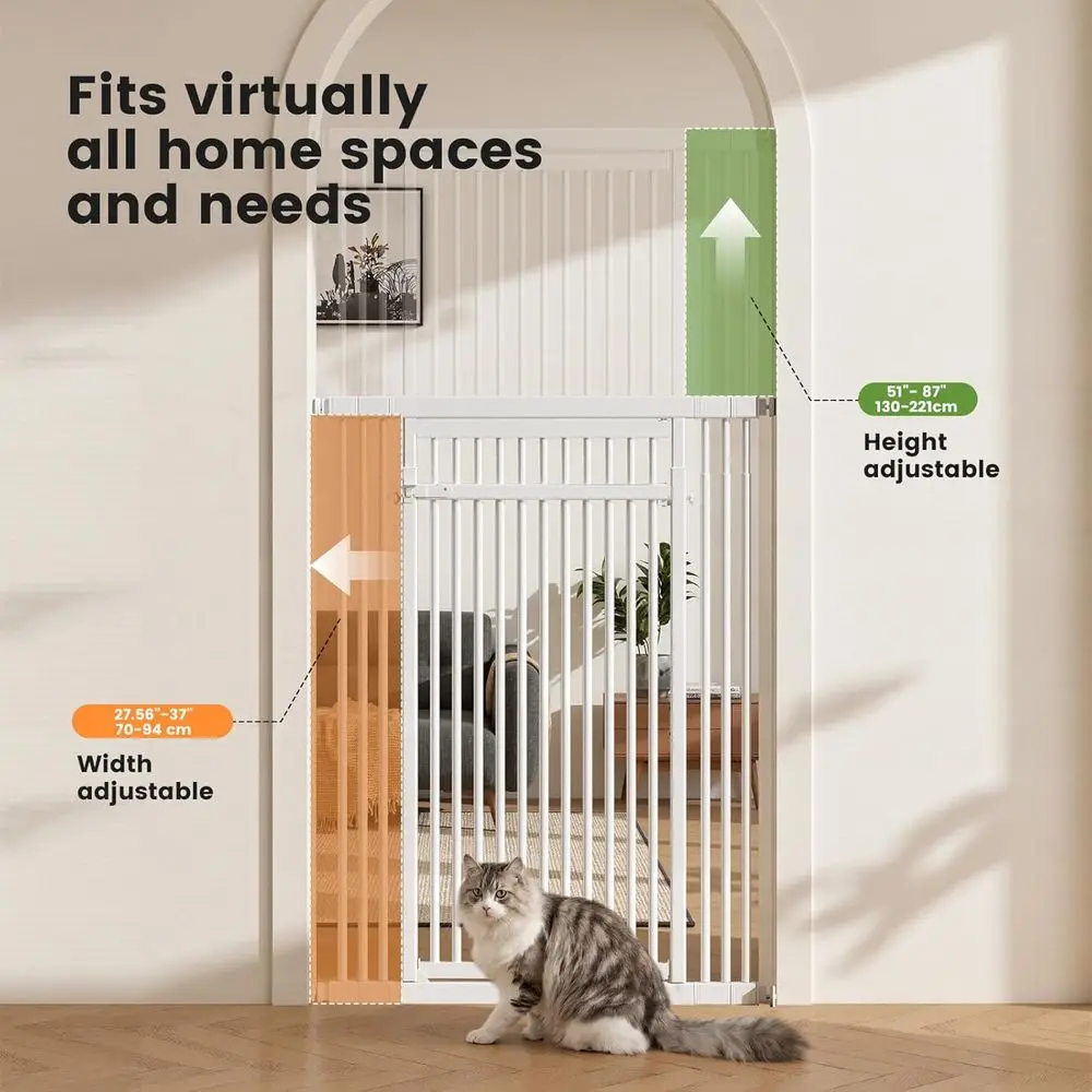 エクストラトール51-87インチ調節可能キャットゲート、27 - Baby Gate Extra Wide のレビューと価格