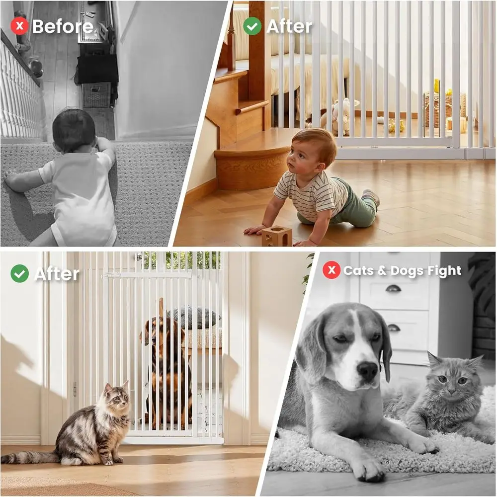 エクストラトール51-87インチ調節可能キャットゲート、27 - Baby Gate Extra Wide のレビューと価格