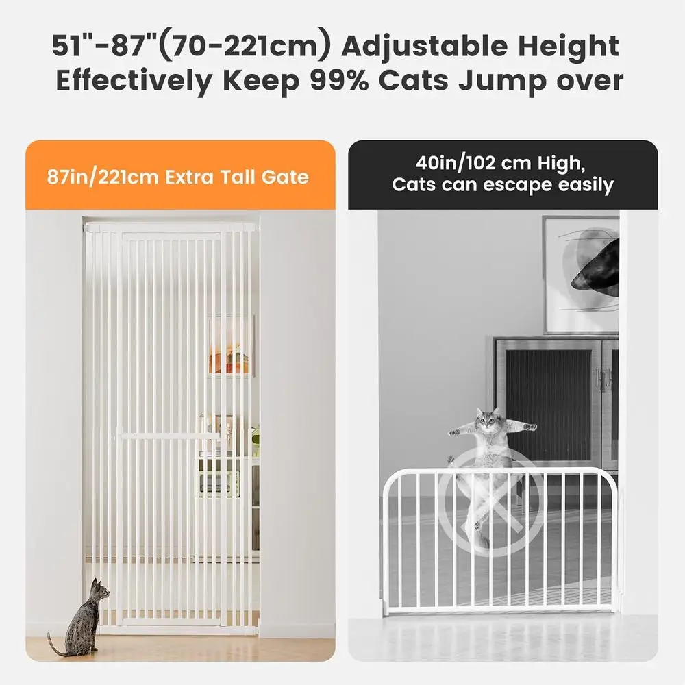 エクストラトール51-87インチ調節可能キャットゲート、27 - Baby Gate Extra Wide のレビューと価格