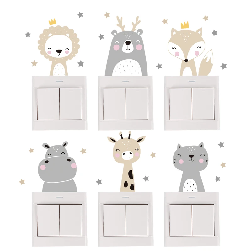 男の子,女の子,かわいい笑顔,漫画,動物,子供部屋,壁のステ - Baby Nursery Furniture Sets のレビューと価格