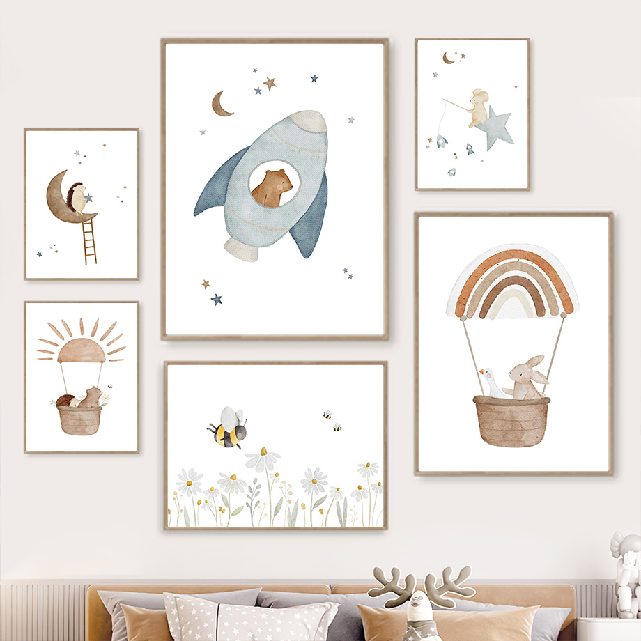 動物の壁画,子供部屋の装飾 - Baby Nursery Animal Pictures のレビューと価格